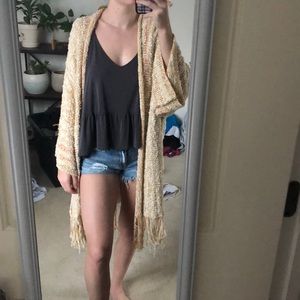 Brand new free people woven cardigan